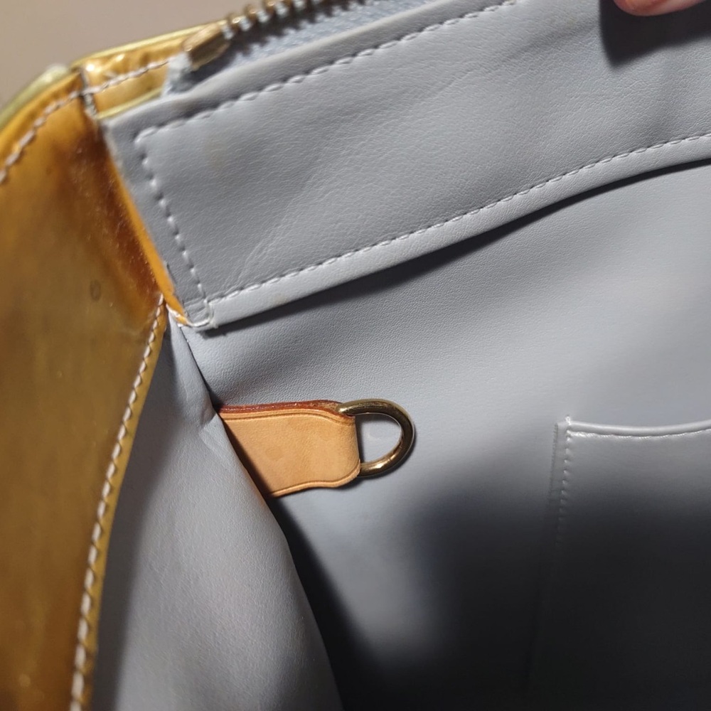 Louis Vuitton Houston Tote Lime Yellow Leather Monogram Vernis - Picture 14 of 15